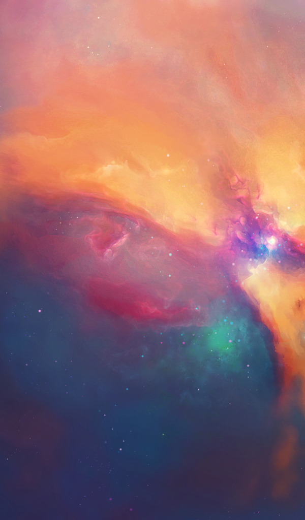 Туманность в звездной галактике