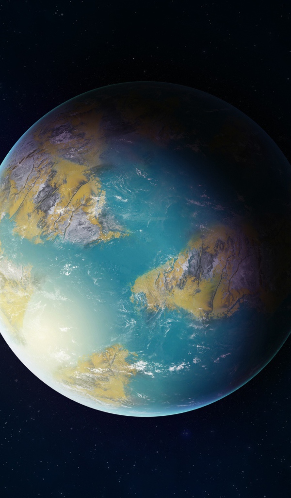 Планета солнечной системы крупным планом в космосе 