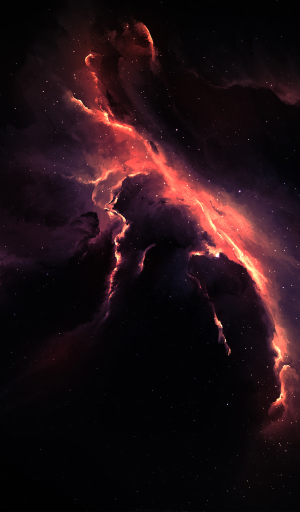 Звездная туманность на черном фоне