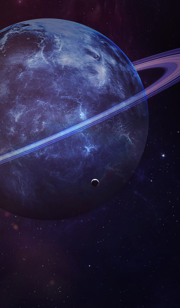 Большая планета солнечной системы Сатурн с кольцами