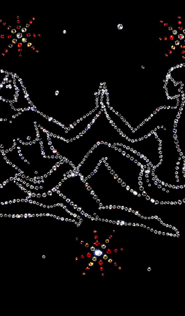 Блестящий знак зодиака близнецы на черном фоне