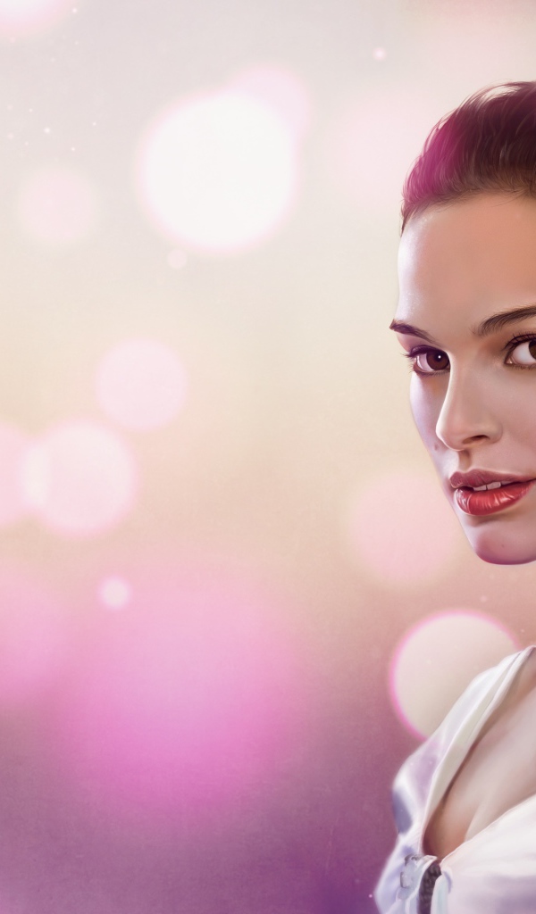 Красивая актриса Натали Портман, рисунок