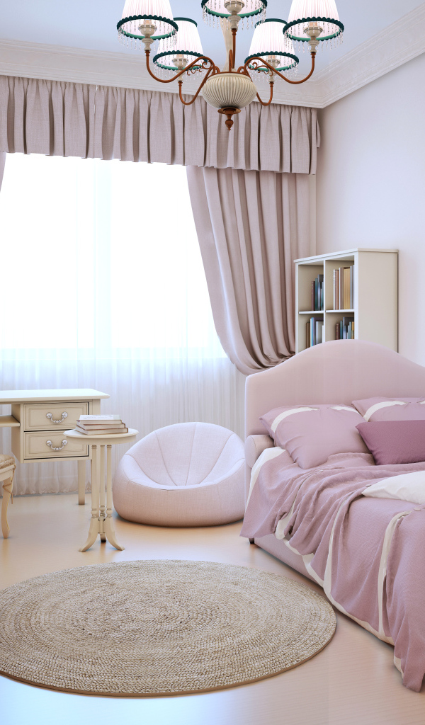 Спальная комната в пастельных тонах 