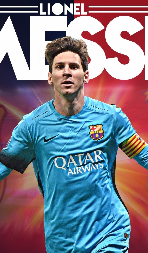 Футболист Лионель Месси в синей форме на поле