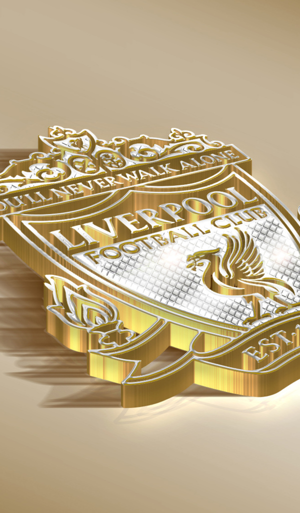 Значок футбольного клуба Ливерпуль на сером фоне