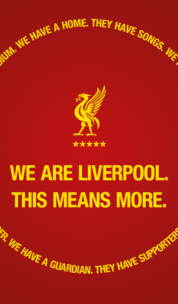 Логотип футбольного клуба Ливерпуль на красном фоне