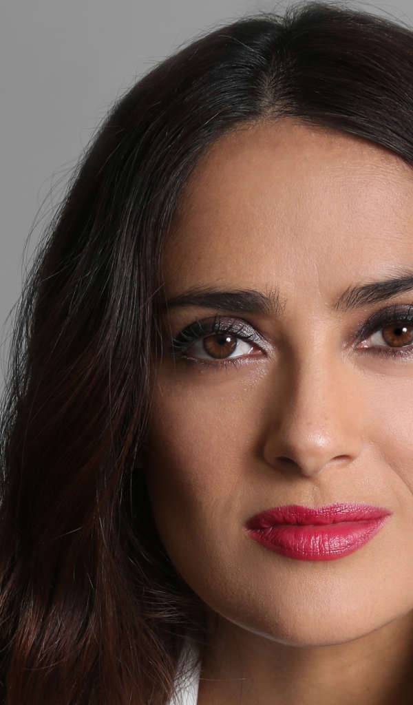 Popular actress Salma Hayek face close-up