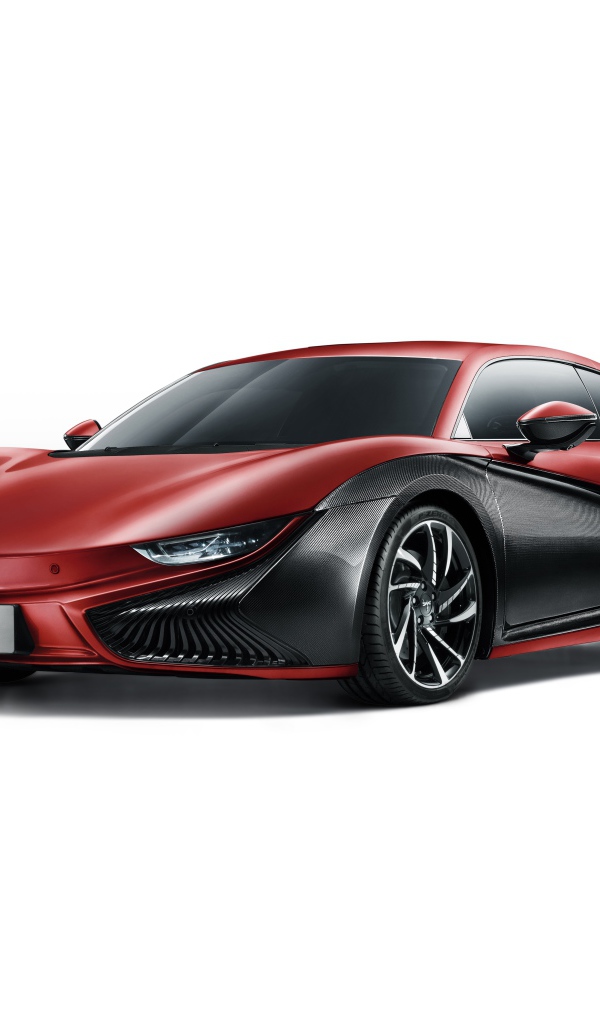 Электрический автомобиль Qiantu K50 на белом фоне