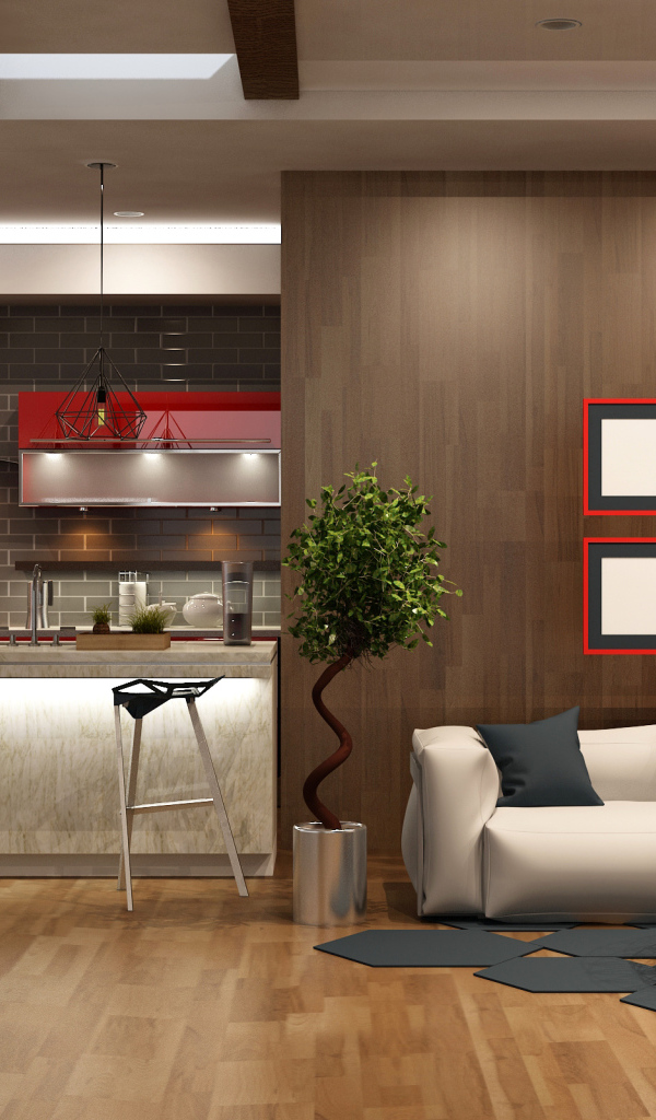 Квартира студия в стиле минимализм