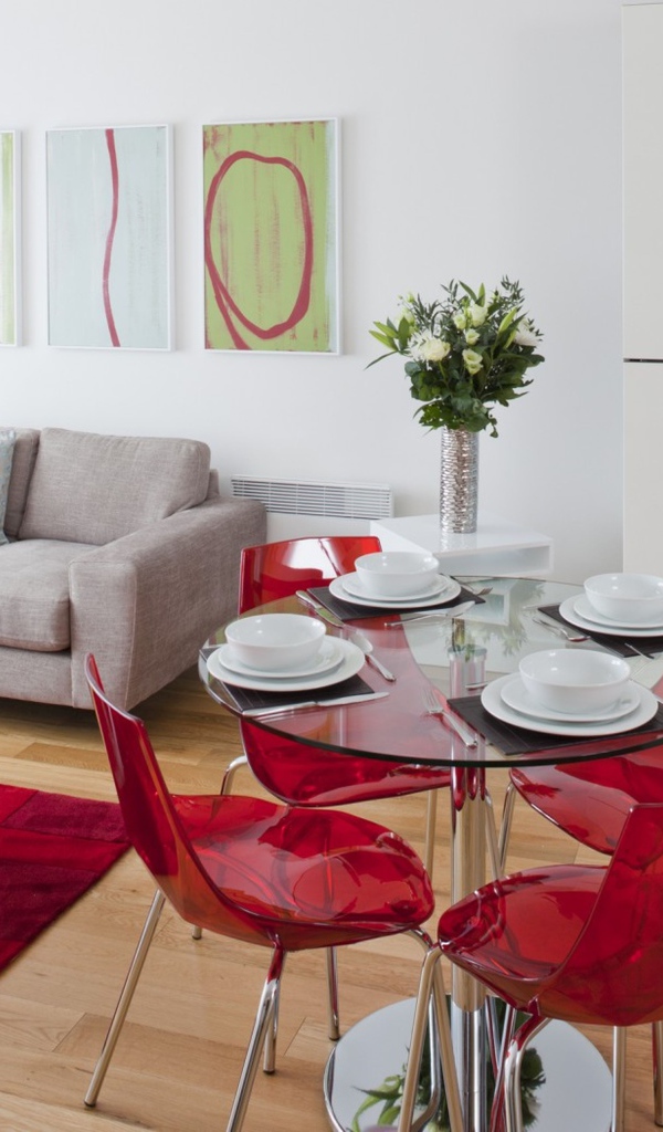 Интерьер кухни совмещен с гостиной комнатой