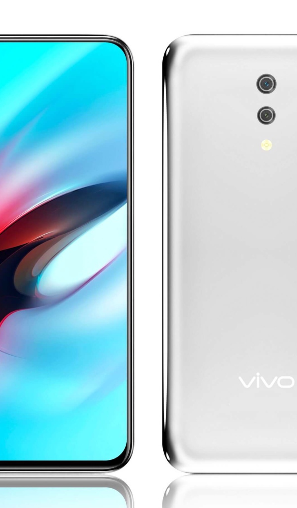 Смартфон Vivo APEX на белом фоне, 2019 года