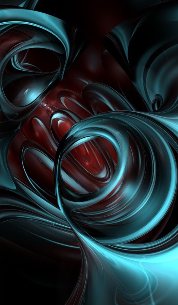 Абстрактный коричнево-голубой рисунок 