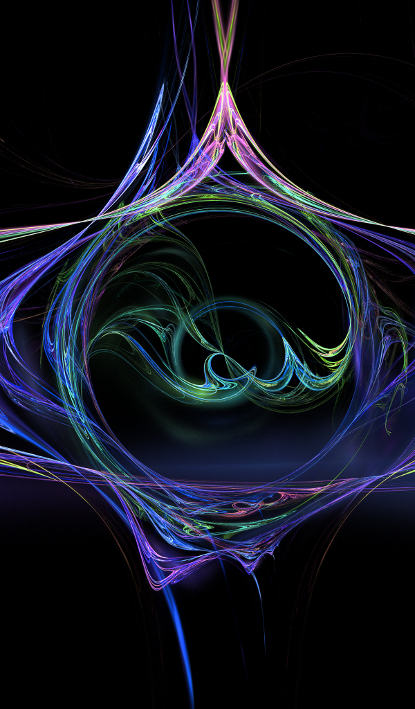 Красивый красочный абстрактный рисунок на черном фоне