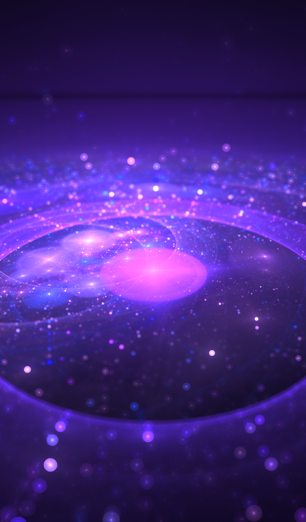 Красивый неоновый рисунок кругами на земле