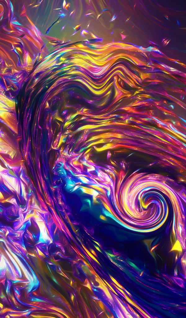 Яркий разноцветный абстрактный размытый рисунок 