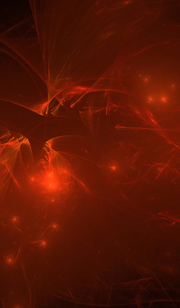 Яркие неоновые вспышки на красном абстрактном фоне