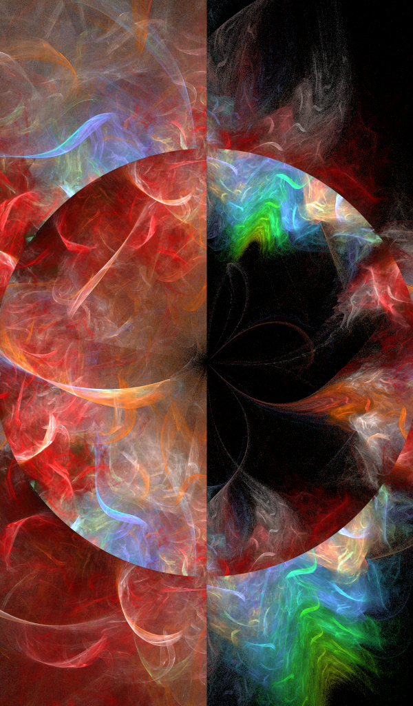 Круг с размытой краской на черном фоне