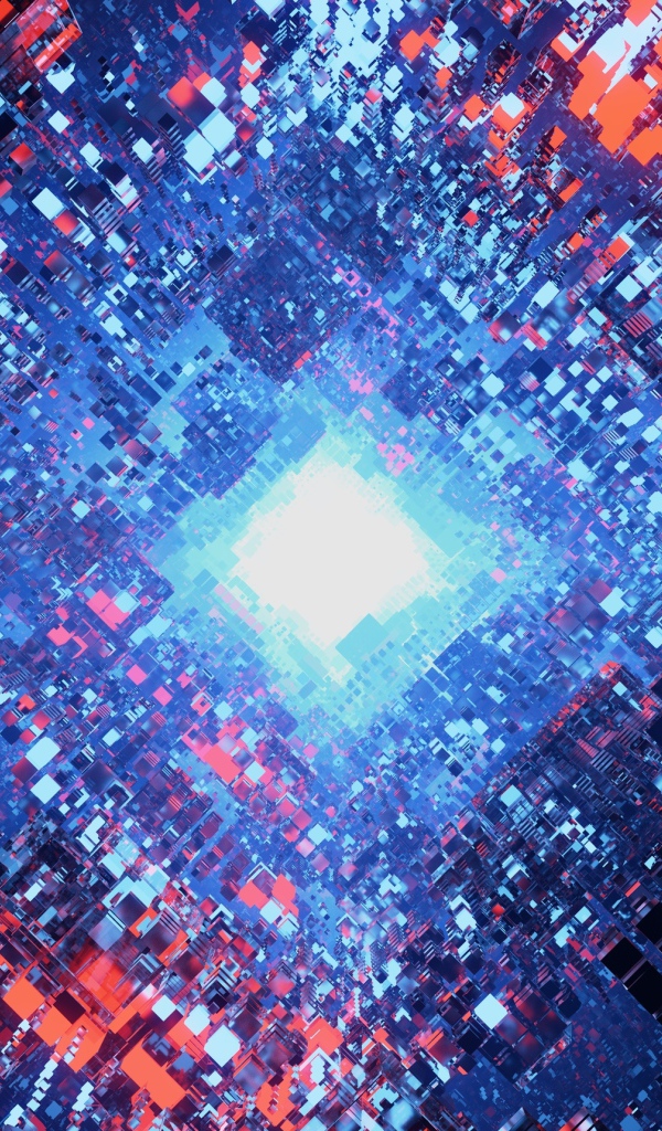 Разноцветный абстрактный рисунок с яркой вспышкой