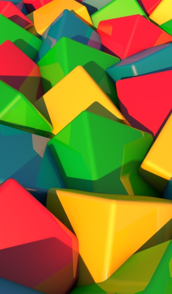 Много разноцветных пластмассовых кубиком