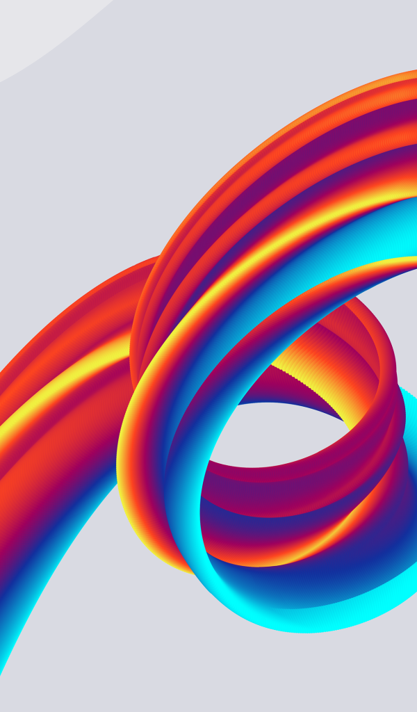 Разноцветные абстрактные волны на сером фоне