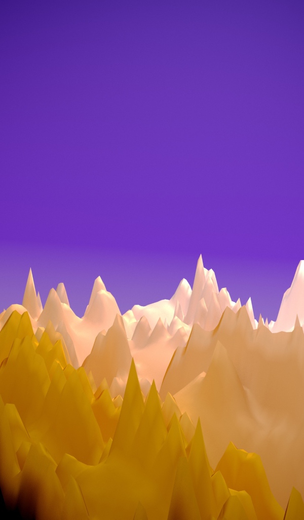 Пирамида на неровной космической поверхности на фиолетовом фоне, 3д графика