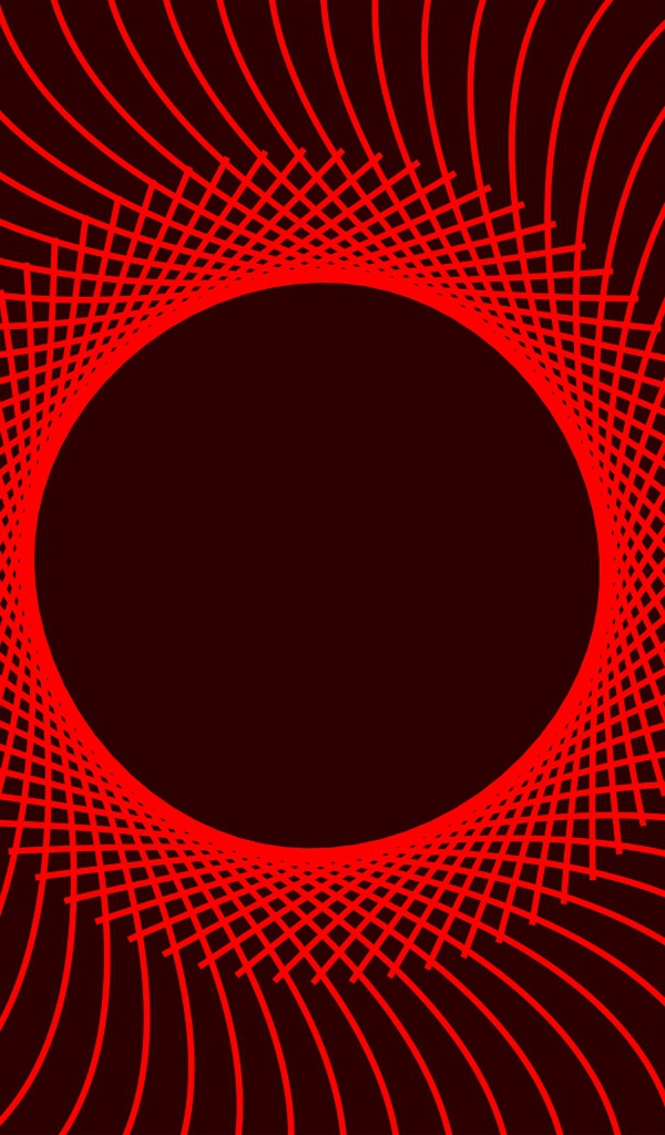 Red abstract circle with lines