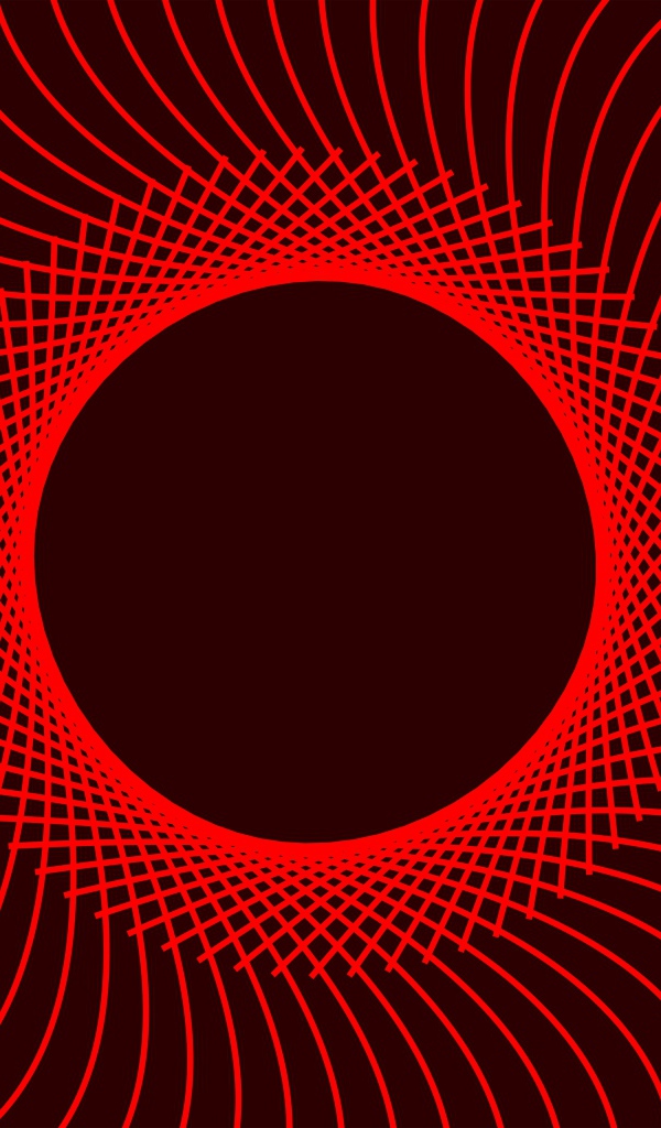 Красный абстрактный круг с линиями 