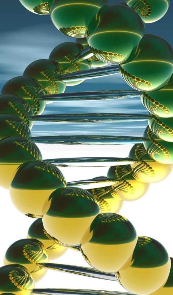 Спираль ДНК 3д графика