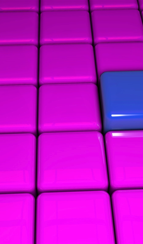 Два  синих куба с розовыми 3д графика 