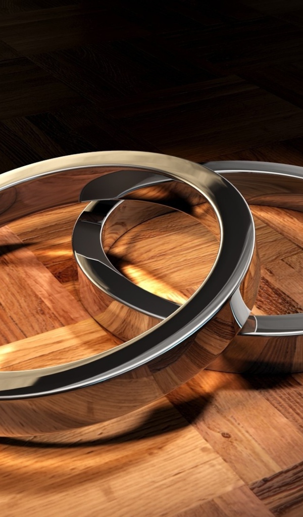 Two gray rings on the floor 3d graphics