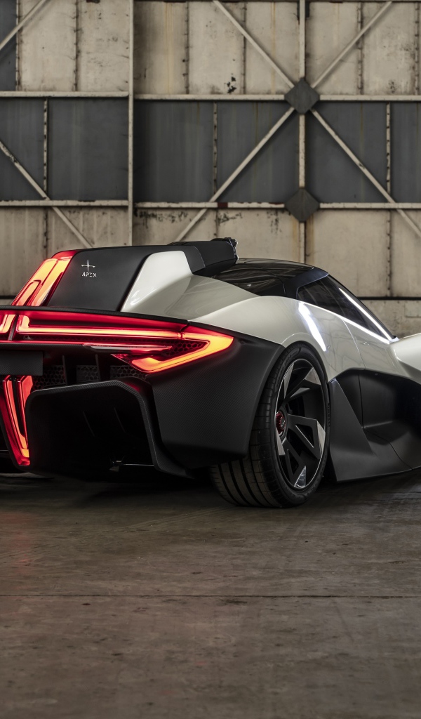 Спортивный автомобиль APEX AP-0 Concept 2020 года вид сзади