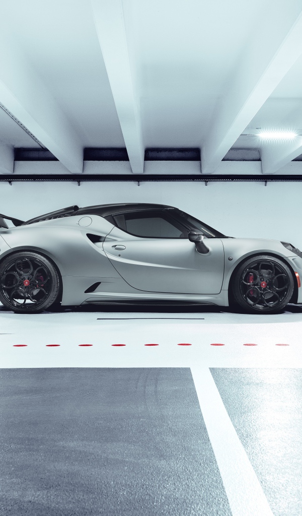 Серый автомобиль Pogea Racing Nemesis 2020 года на парковке 