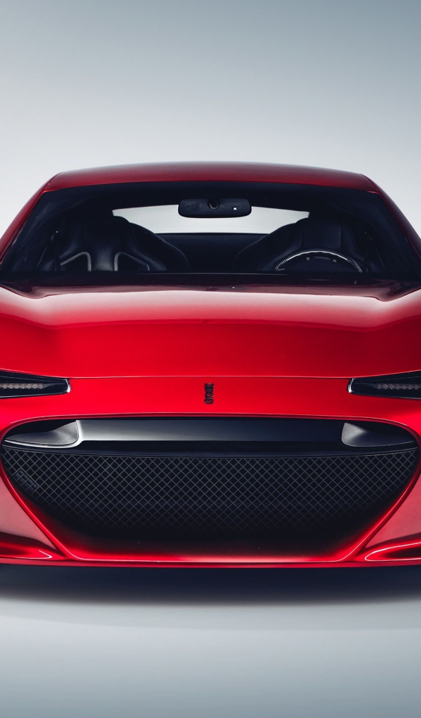 Красный автомобиль  Drako GTE, 2020 года вид спереди