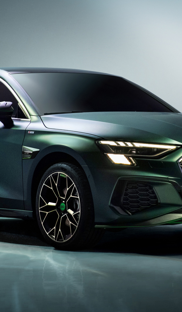 Автомобиль Audi A3 Sportback 35 TFSI S Line YIBO 2020  года на сером фоне