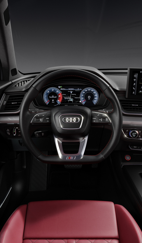 Кожаный салон автомобиля Audi SQ5 3.0 TDI 2020 года