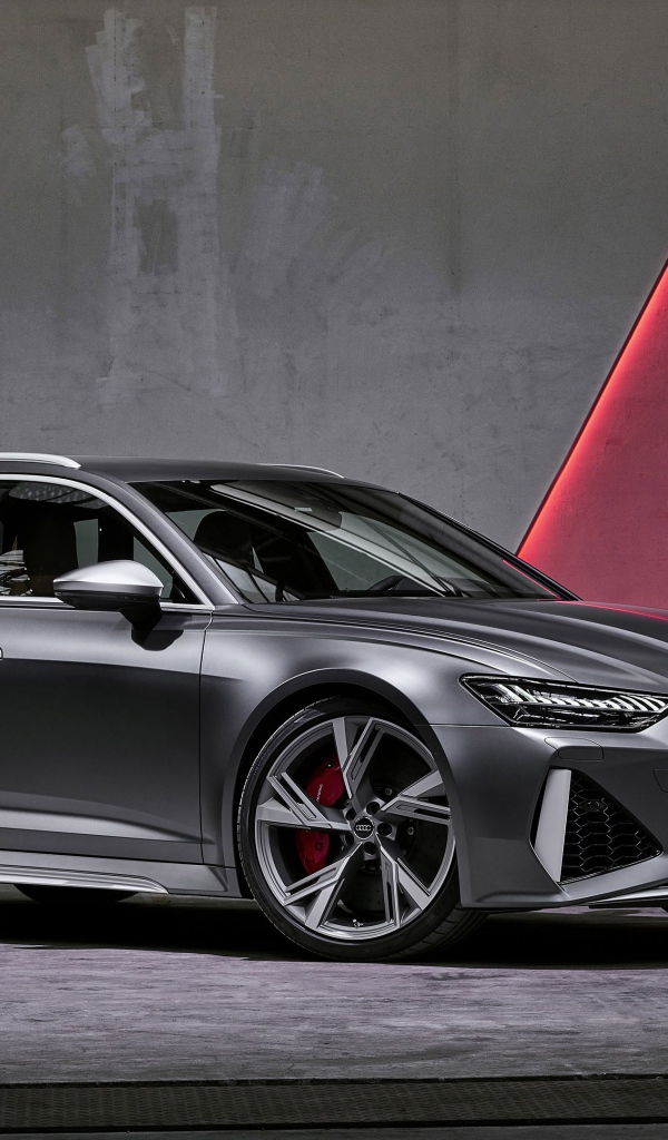 2020 Audi RS6 Avant in a gray wall garage