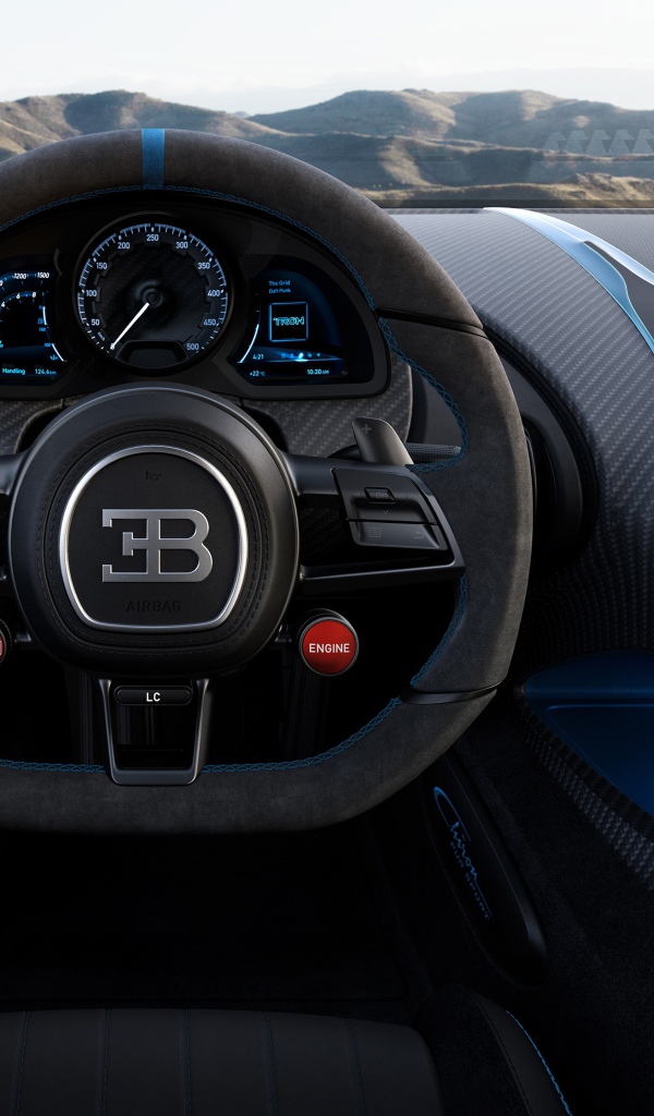 Салон автомобиля Bugatti Chiron Pur Sport 2020 года 