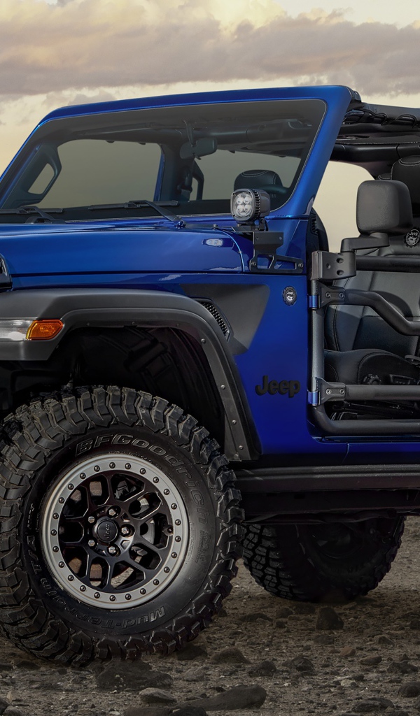Синий  Jeep Wrangler Unlimited, 2020 года 