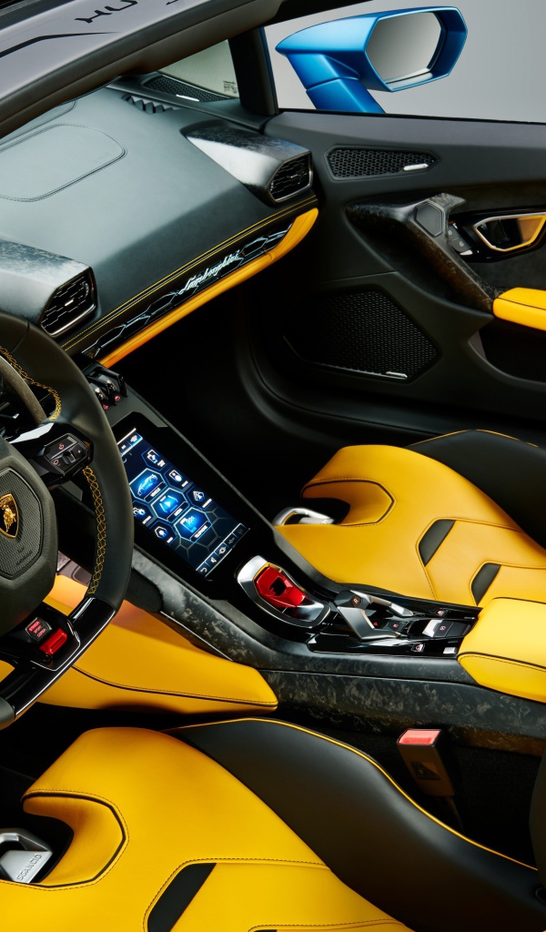 Дорогой салон автомобиля Lamborghini Huracan EVO RWD Spyder 2020 года
