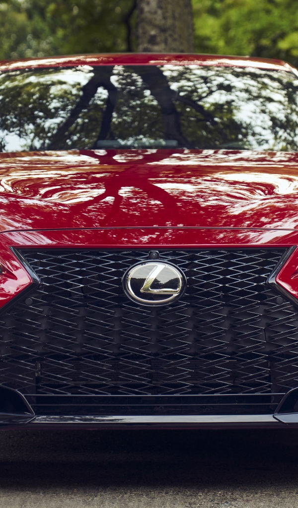 Красный  Lexus IS 350 AWD F SPORT, 2021 года вид спереди