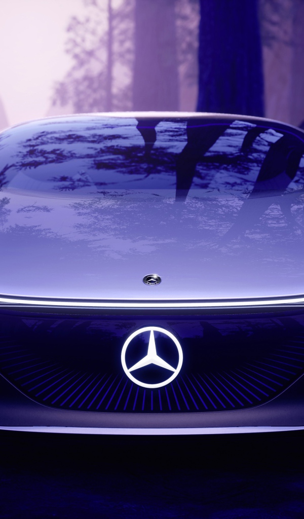 Автомобиль Mercedes-Benz VISION AVTR 2020 года с неоновой подсветкой 