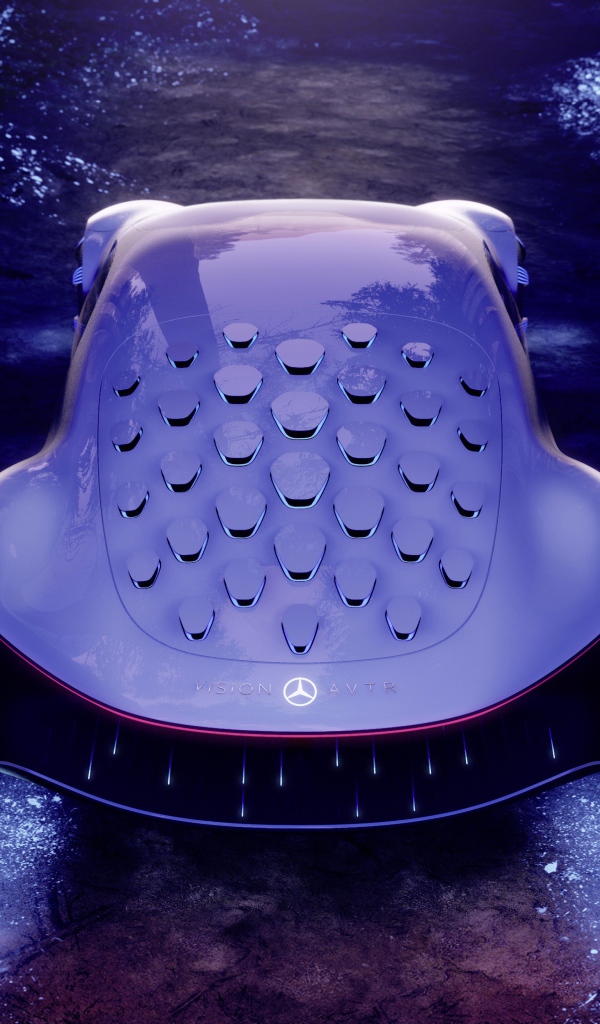 Футуристический автомобиль Mercedes-Benz VISION AVTR 2020 года с неоновой подсветкой 