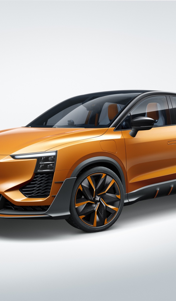 Коричневый автомобиль Aiways U6ion 2020 года на белом фоне