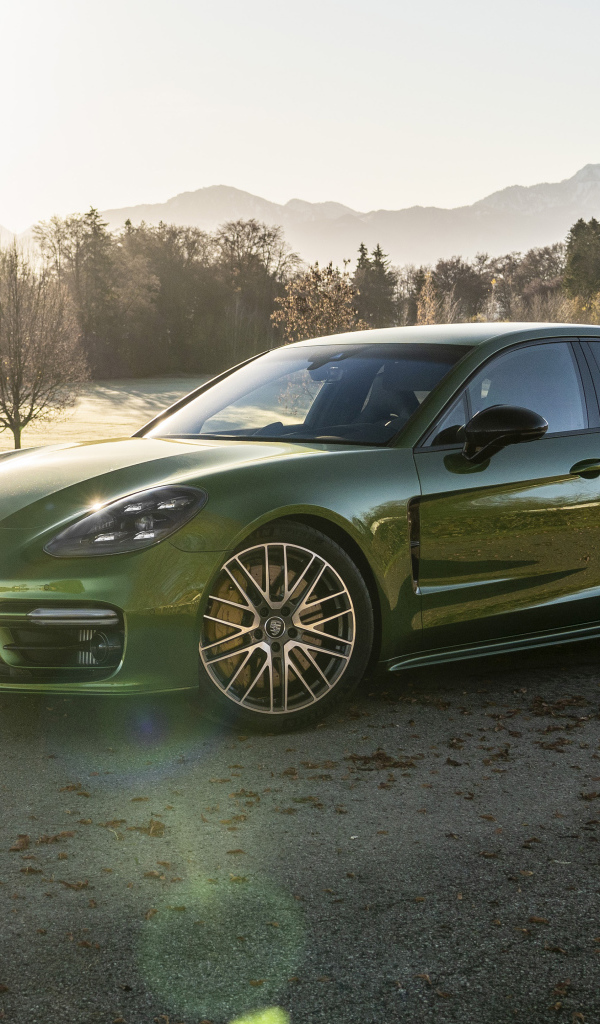Автомобиль Porsche Panamera 4S 2021 года в лучах солнца