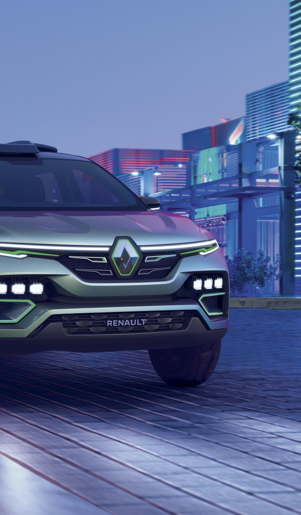 Внедорожник Renault Kiger 2021 года ночью