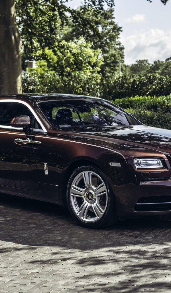 Коричневый автомобиль  Rolls-Royce Wraith Shooting Brake 2020 года в парке