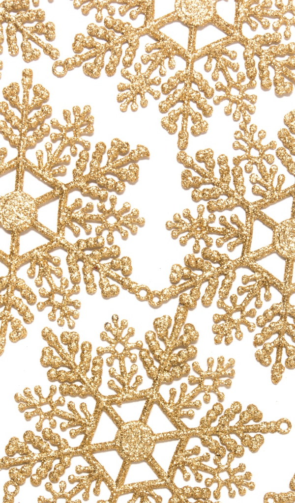 Золотистые снежинки на бежевом фоне 