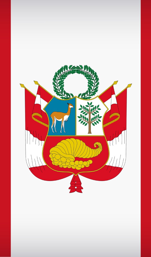 Красно-белый флаг Перу с рисунком