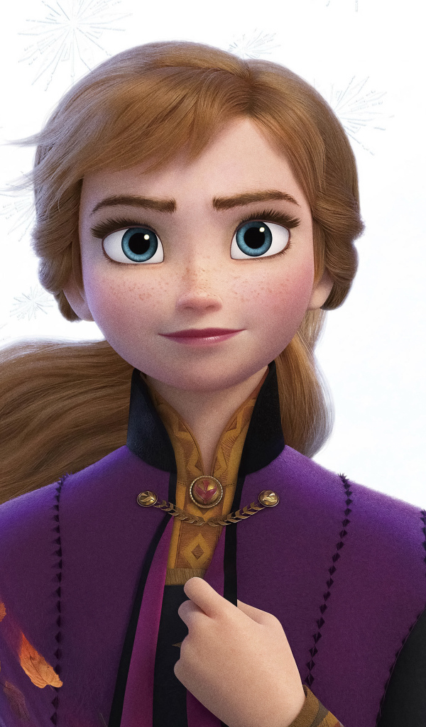 Персонаж Анна на белом фоне мультфильм Холодное сердце 2