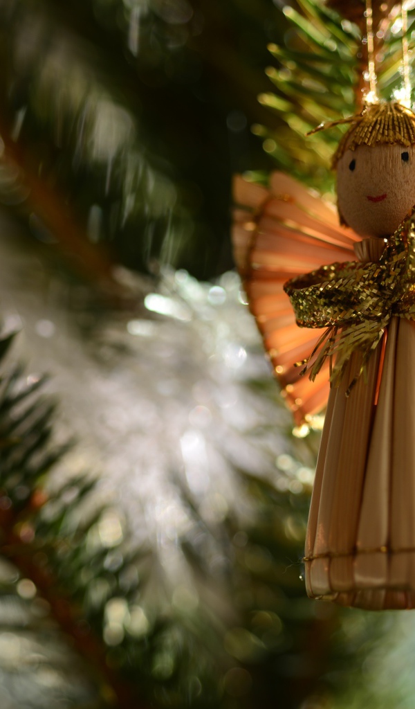 Елочная игрушка ангел на Рождество